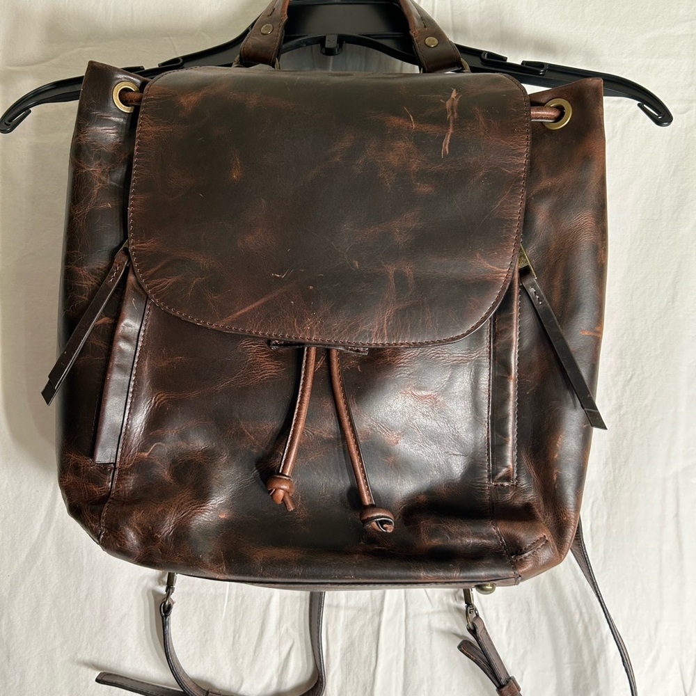Leather convertible Satchel bag